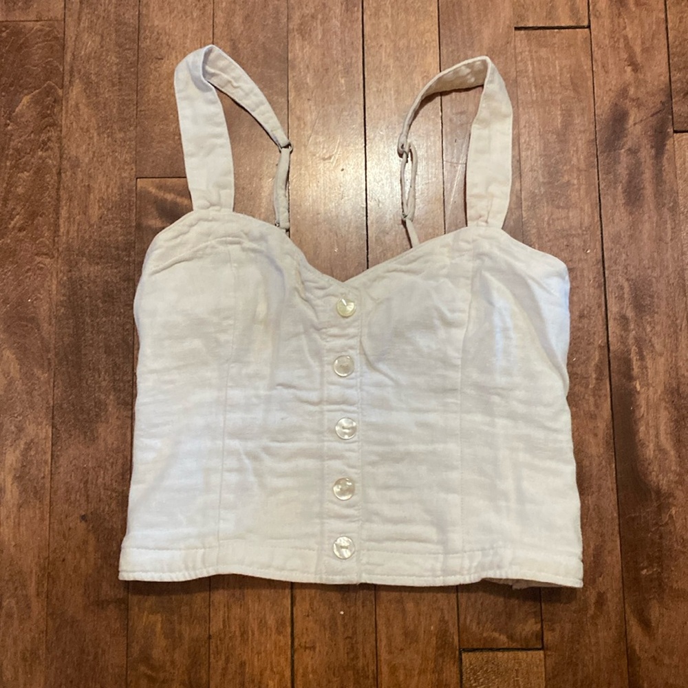 Abercrombie linen crop top
